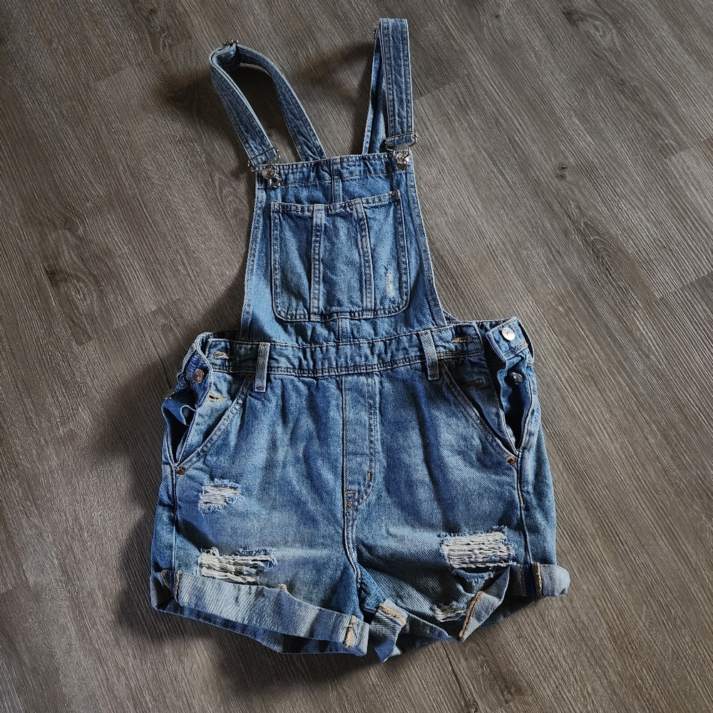 Jean short overalls